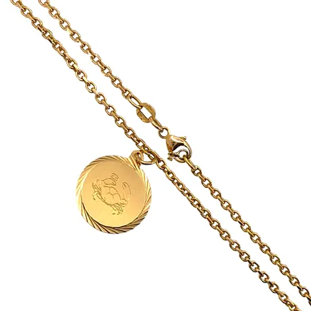 Diverse guldsmycken 18K guld, halskedja med integrerat hänge "Stjärntecken", kedja längd 53,5 cm Vikt: 9,8 g