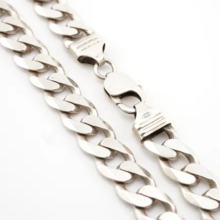 Collier pansar, silver, 50,5cm, bredd 12mm, 925/1000 Vikt: 88,5 g