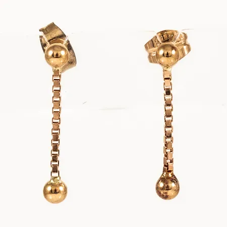 Örhängen längd 19mm, bredd 3mm 18K 0,8g.