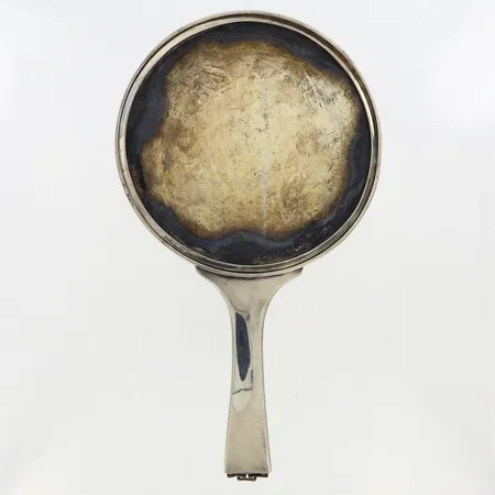 Spegel utan glas, ca 24cm Ø13,5cm, silver 830/1000 Vikt: 177,1 g