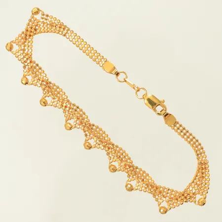 Armband kulor längd 18cm bredd 8mm, 21K 8,4g