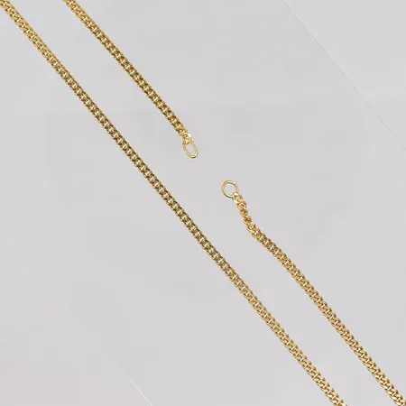 Kedja Pansar längd 51cm bredd ca 3mm, lås saknas, 18K Vikt: 14,9 g