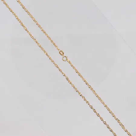 Kedja Singapore längd 45cm bredd ca 2mm Guldfynd, 18K Vikt: 3,6 g