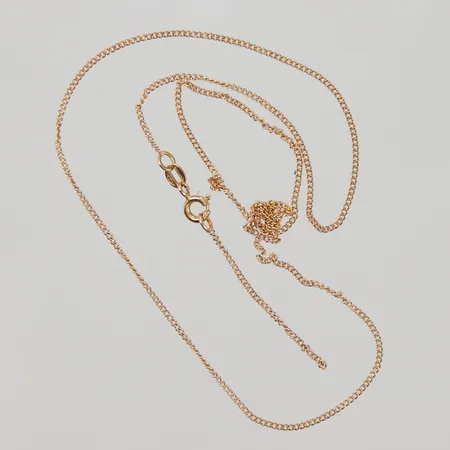 Kedja Pansar 47cm, bredd 1mm, trasig/av, trasslig, 18K Vikt: 2,7 g