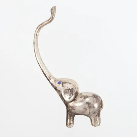 Ringhållare Elefant vitmetall höjd: 11,5cm Vikt: 0 g