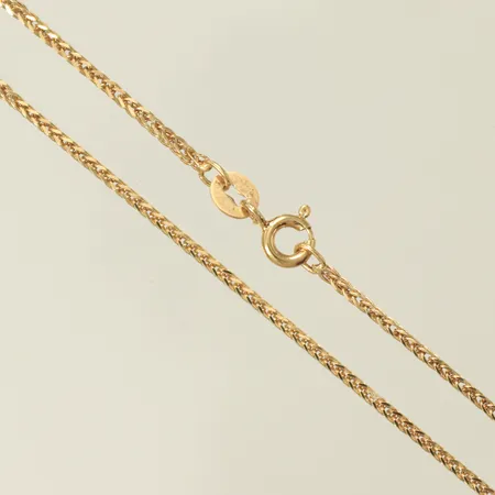 Halskedja längd 45cm bredd 1,5mm, 14K 1,9g