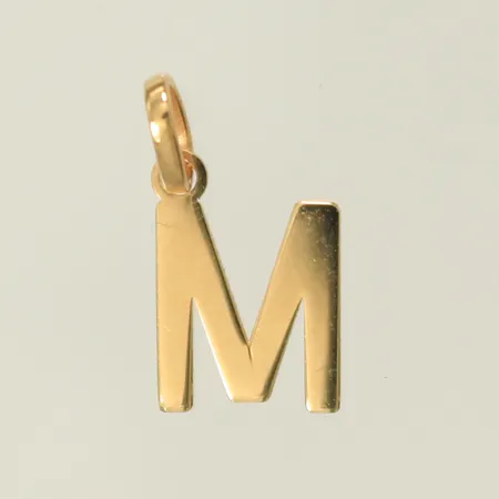 Hänge "M" 19x7mm inklusive hängöglan, 18K Vikt: 0,3 g
