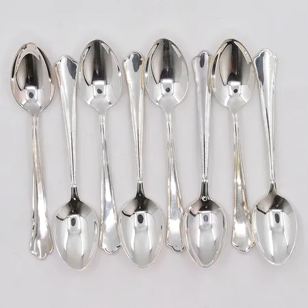 8 kaffeskedar Chippendale 12cm 830/1000 silver Vikt: 119,3 g