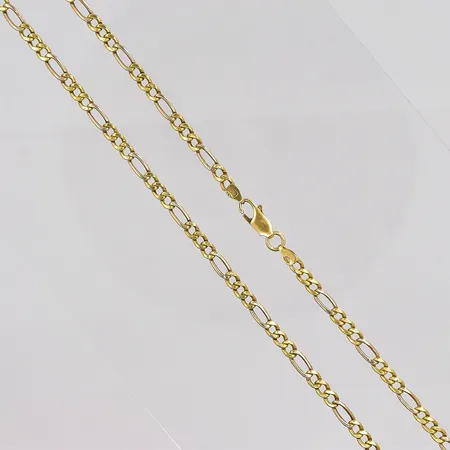 Kedja Figaro längd 52cm bredd ca 4mm, 18K Vikt: 7,8 g