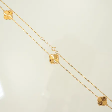 Halsband längd 45cm bredd 1,5-13mm, 21K 5,5g