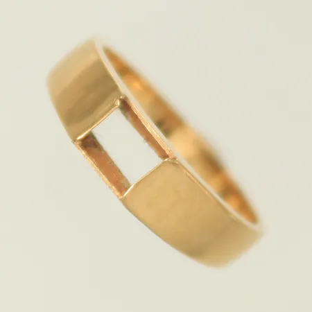 Ring stl 17, bredd 3-5mm, saknar sten, 18K 3,2g