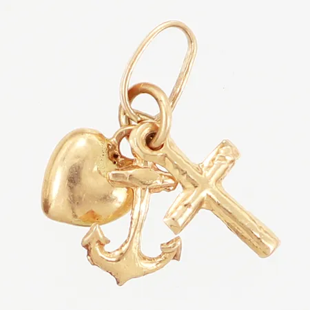 Hänge tro hopp & kärlek längd: ca 17mm, något skev, 18K Vikt: 0,5 g