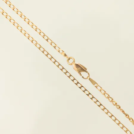 Halskedja gles Pansar längd 48cm bredd 2mm, 14K 6g Vikt: 6 g