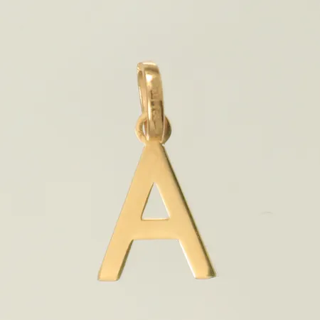 Hänge "A" 12x7mm inklusive hängöglan, 18K Vikt: 0,2 g