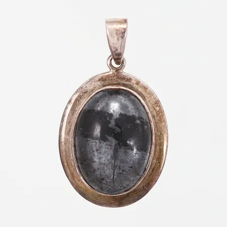 Hänge med hematit 35x20mm, silver 925/1000 Bruttovikt: 6,5gram Vikt: 0 g