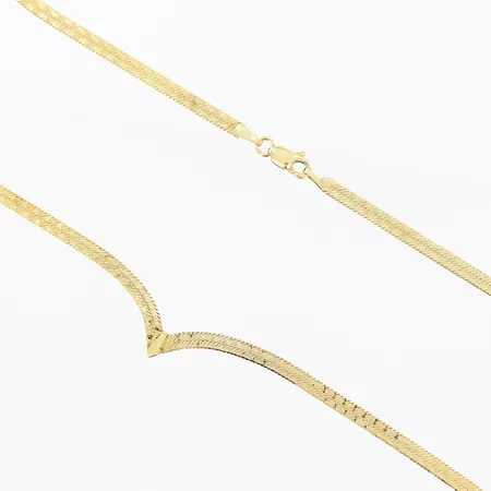 Collier mönstrad länk längd 42,5cm bredd 3mm, 18K Vikt: 7,1 g