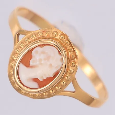 Ring kamé Bronsil stl:17, skev, 18K Vikt: 1,1 g