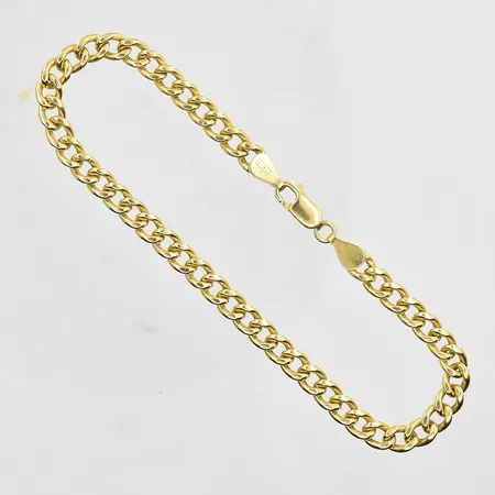 Armband Pansar längd 21½cm, bredd 5mm, ihåliga länkar, 18K. Vikt: 7,6 g
