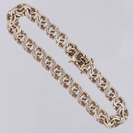 Armband Bismarck NAB år 1952 18,2cm bredd 7,2mm, säkerhetskedja saknas, 830/1000 silver Vikt: 13,3 g