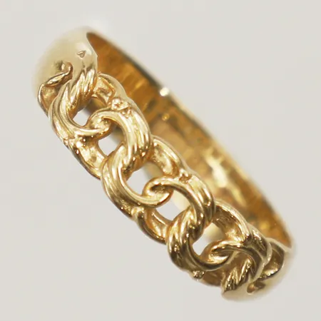 Ring Bismarck stl 18 bredd m4,9mm, 18K  Vikt: 4,1 g