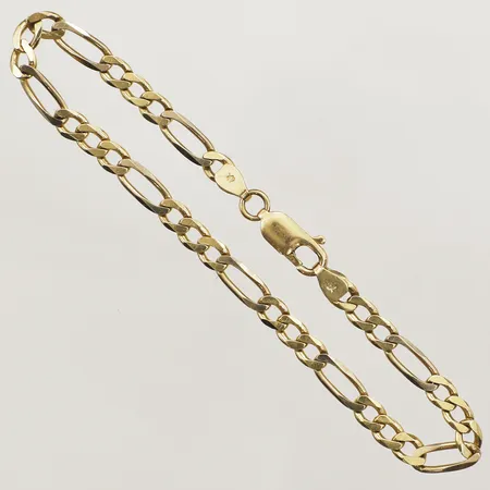 Armband Figaro, längd 20cm, bredd 4,6mm 18K  Vikt: 8,6 g