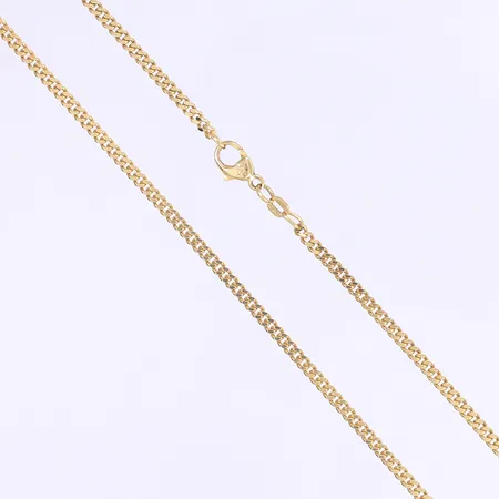 Halskedja Pansar Balestra längd 53cm bredd 3mm svensk kontrollstämpel 18K Vikt: 14,1 g