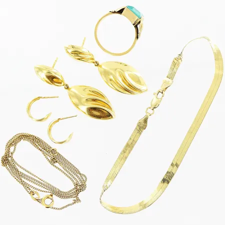 Diverse guld, defekter, 18K Vikt: 16,1 g