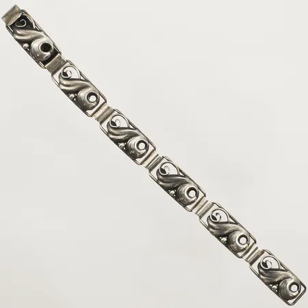 Armband längd 19cm, bredd 12,6mm, Asa-Silver Tage Linde, år 1953, silver Vikt: 17,7 g