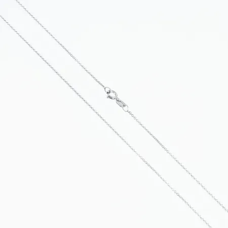 Kedja Ankarlänk 40cm, bredd 1mm, vitguld 14K 1,1g. 