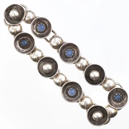 Armband Victor Janson Lindesberg 1957,längd ca 19 cm,bredd 13 mm,silver 830/1000. Vikt: 26,3 g