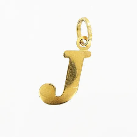 Hänge bokstaven J 19mm, 18K Vikt: 0,3 g