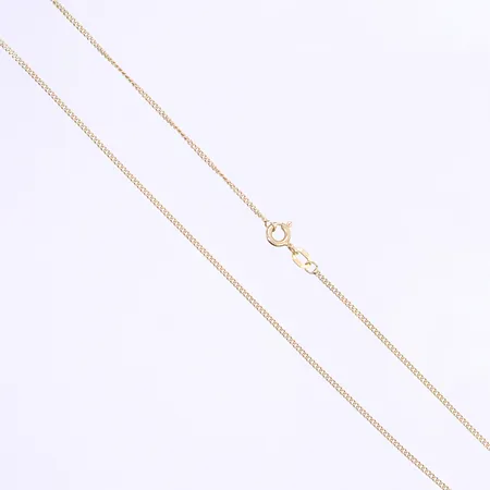 Halskedja pansarlänk längd 48cm bredd 1mm 18K Vikt: 2,6 g