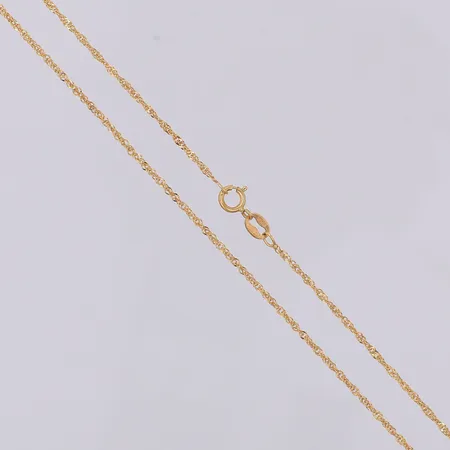 Kedja Singapore 42,2cm bredd 1,2mm, 9K Vikt: 1 g