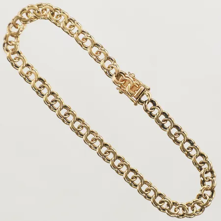 Armband Bismarck, längd 22cm, bredd 5,8mm 18K  Vikt: 14 g