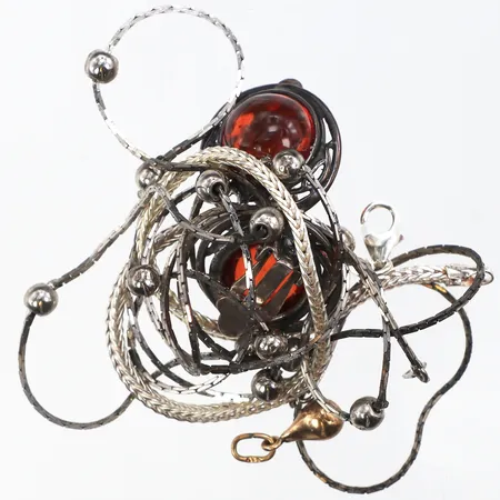 Diverse silversmycken. Vikt: 13,6 g