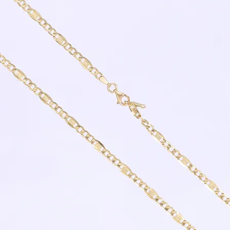 Halskedja längd 46cm bredd 3mm defekt lås 18K Vikt: 4 g