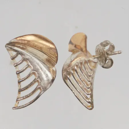 Ett par örhängen 19mm delvis förgylld 925/1000 Silver 2,6g.
