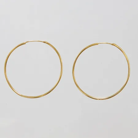 Örhängen creoler, ihåliga, defekta, böjda, buckliga, 18K, Vikt: 2,6g Vikt: 2,6 g