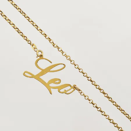 Namncollier längd 50cm, bredd 2,3mm, defekt lås, 21K  Vikt: 7,7 g