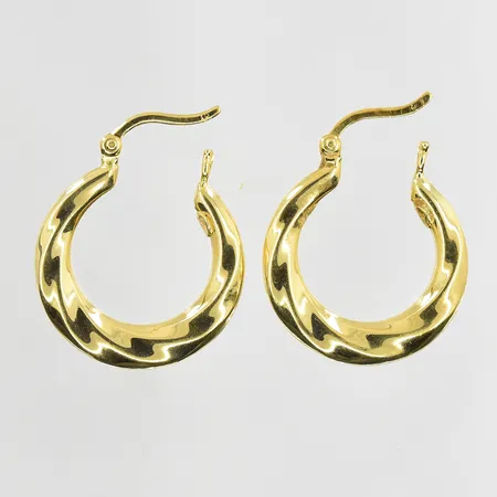 Örhängen Ø20mm bredd 4mm, 18K. Vikt: 2,3 g