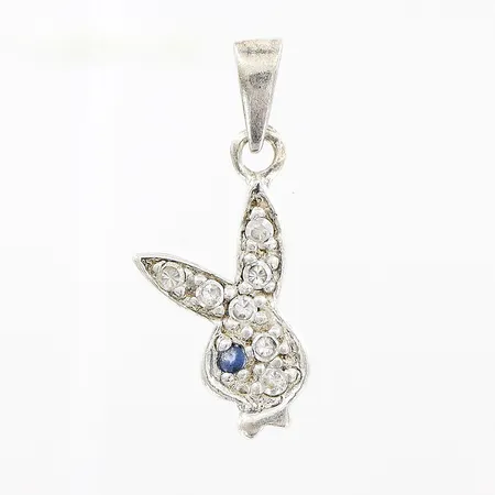 Hänge med stenar 8x1mm, silver 925/1000 Vikt: 1 g