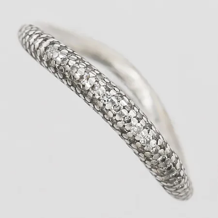 Ring Georg Jensen Offspring med briljantslipade diamanter totalt 0,29ct, design Jacqueline Rabun, stl: 2 (50-51), i silver 925/1000. Nypris 14 300:-.  Vikt: 3,5 g