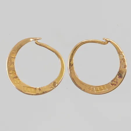 Örhängen öppningsbara 16mm D4=1834, stämplad ILK, 18K 1,6g.