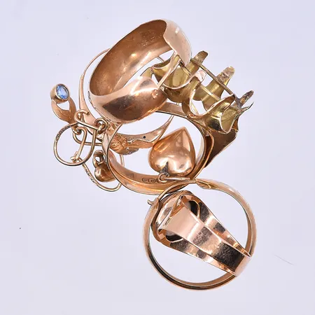 Diverse guld 14K. Vikt: 11,9 g