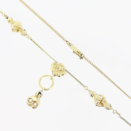 Collier 46cm, defekter, lås i 8K, 14K Vikt: 4,8 g