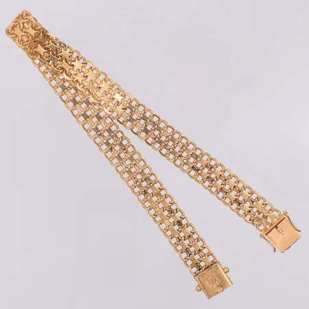 Armband X-länk Fors Haldor Vidar 20,5cm bredd 8,5mm, Boliden guld, 18K Vikt: 16,7 g