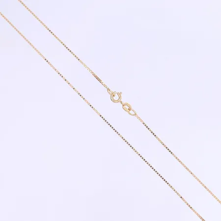 Halskedja Venezia 38cm, bredd 1mm, 18K Vikt: 3 g