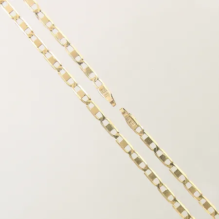 Kedja längd 48cm bredd 3,1mm, saknar lås 14K Vikt: 6,8 g