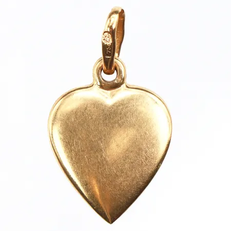 Hänge "Hjärta",höjd med ögla ca 22 mm,18k. Vikt: 1,9 g