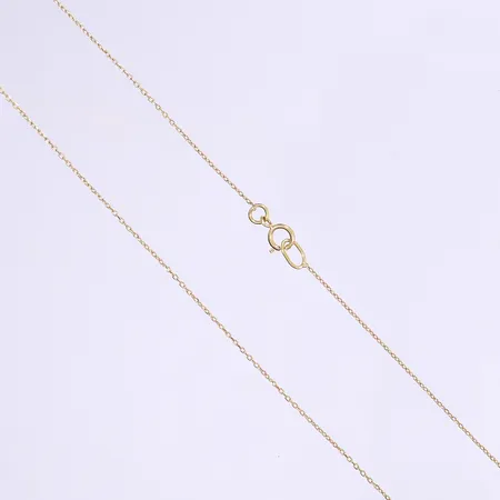Halskedja längd 45cm bredd 1mm ostämplad 18K Vikt: 1,1 g